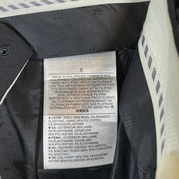 Banana Republic Womens Pants Black Jackson Curvy Fit Wool Blend Lined Stretch 8 - Picture 6 of 15